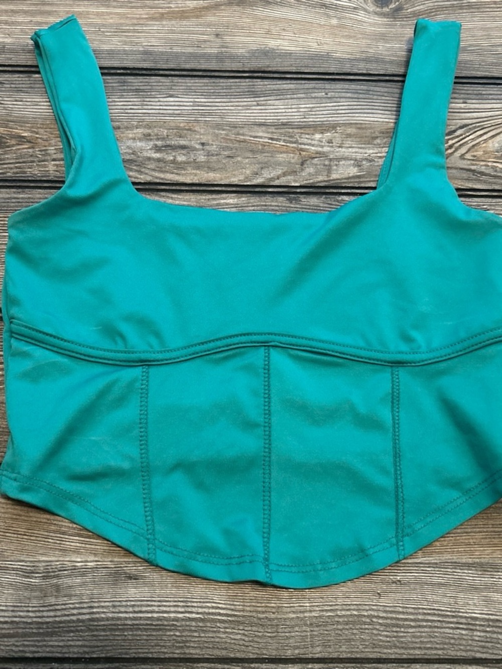 Live in the Moment Teal Crop Tank